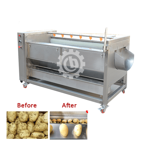 Potato&Carrot roller brush washing and peeling machine from 0.5 tons-5 tons per hour