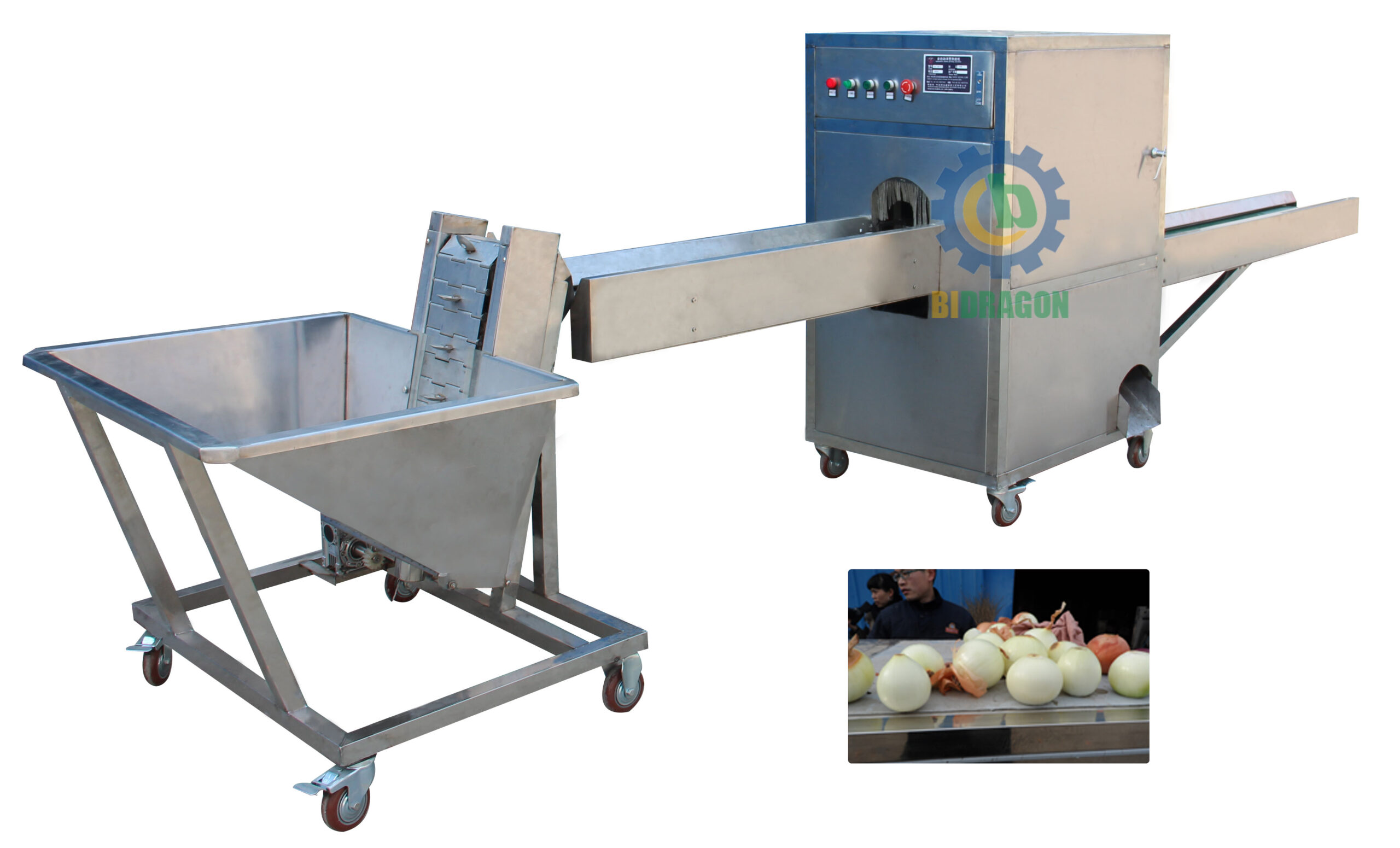 100% full automatic electric large capacity onion shallot peeling machine