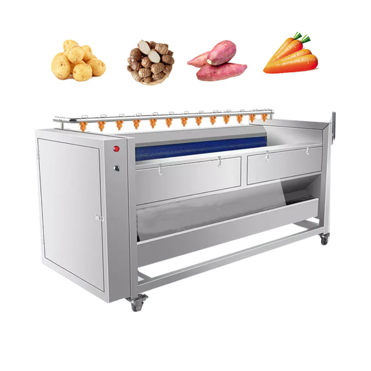 Industry Potato Sweet Potato Washing Peeling Machine For Cleaning Vegetables with Vegetable Cleaning Brush