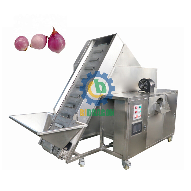 100% full automatic electric large capacity onion shallot peeling machine