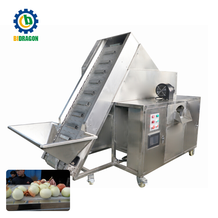 100% full automatic electric large capacity onion shallot peeling machine