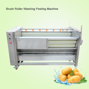 Automatic Fruit and Vegetable Brush Washing Machine for Carrot and Potato Cleaning Equipment