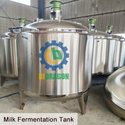 Stainless steel milk fermentation tank for dairy