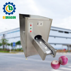 Automatic High Speed Industrial Onion Root Cutting Onion Peel Machine