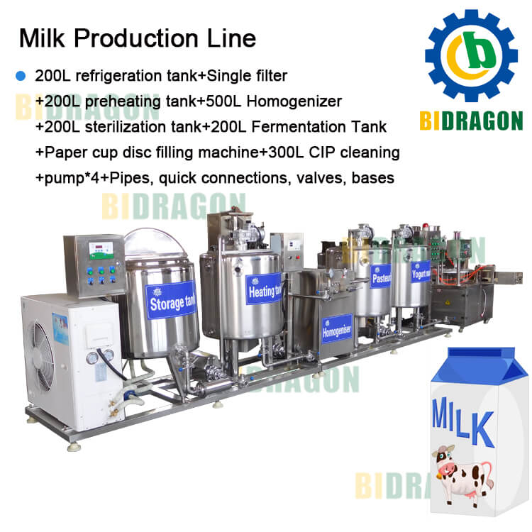 Small Scale Milk Sterilizer Equipment 100l Pasteurized Plant And Yogurt Processing Production Line