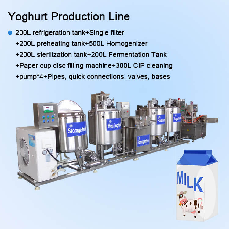 Linha de processamento de leite pasteurizado comercial linha de produção de leite de leite