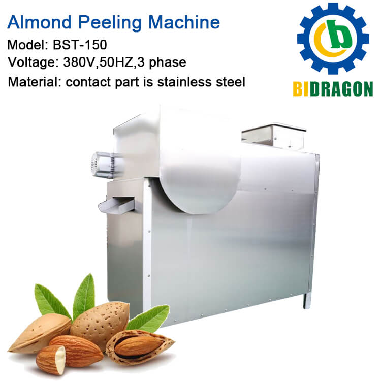 Best-selling Small Scale Easy Operation Spiral Type Peanut Almond Peeling Machine