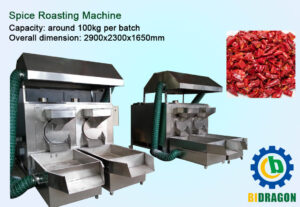 Continuously Groundnut Roaster Machine Cocoa Roast Machine Cashew Nut Roasting Machine